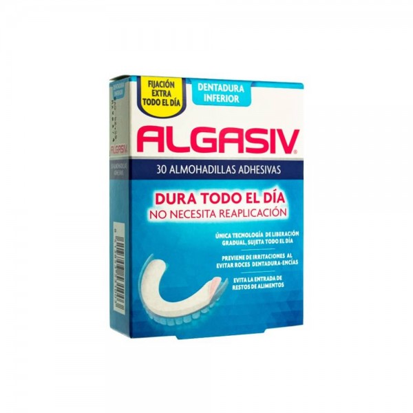 Algasiv almohadillas adhesivas protesis inferior 30unidades